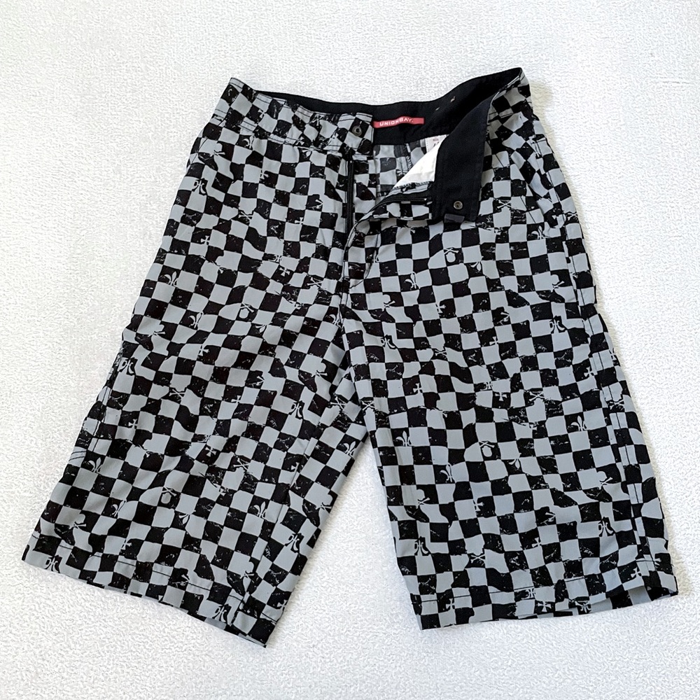 UnionBay Swim Suite Trunks Men’s Size 14 Black White Checker